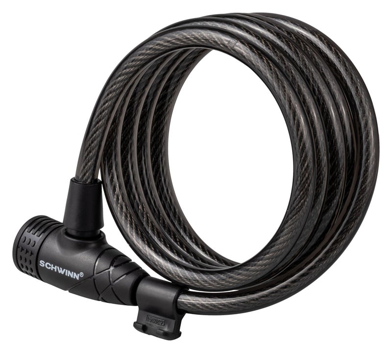 Schwinn Bike Key Lock in Braided Steel Cable, 2 Keys Included, 6 feet x 10mm Anti Theft Bicycle Lock, Security Level 2 - Image 3